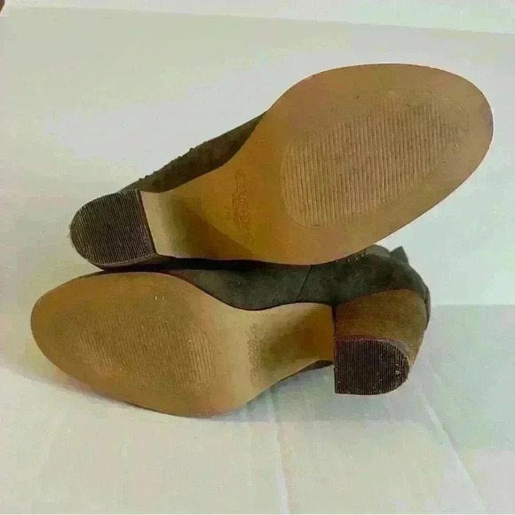Crown Vintage Brown Embroidered Booties 3” Heel Size 7 - Picture 6 of 9